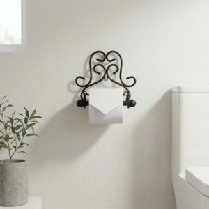 Charming functional toiler roll holder.