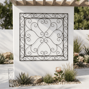 Charming wrought iron wall panel South Africa