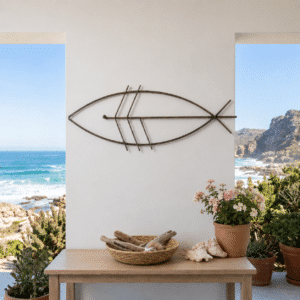 Coastal terrace with minimalist decor