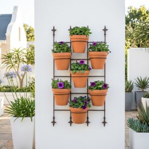 Rectangular wrought iron block pot holder South Africa