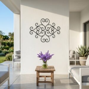Romantic wrought iron rozette wall decor SA