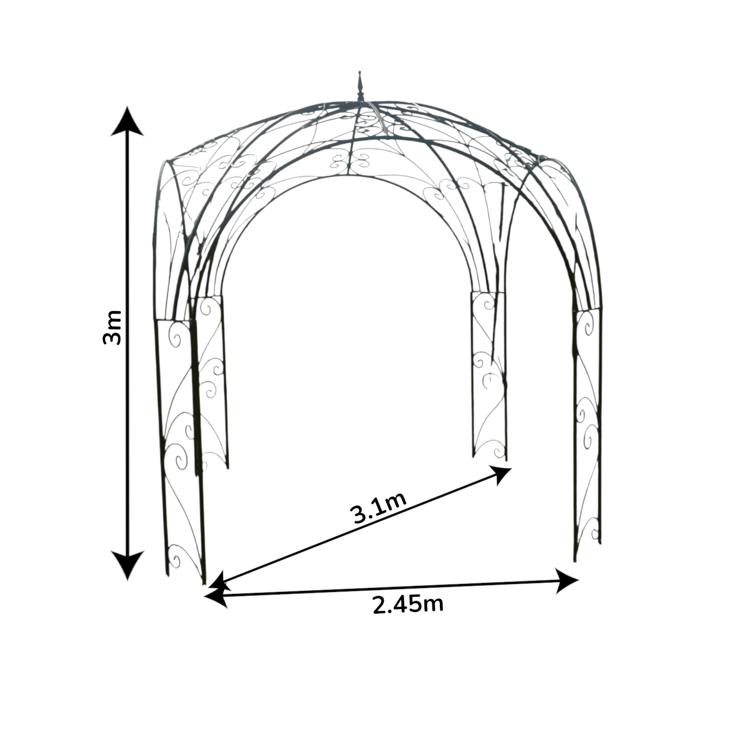 p12.1 Sizes of San Marino Pergola