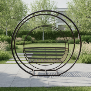 swing bench round modern