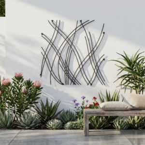 Boho frameless wrought iron trellis SA