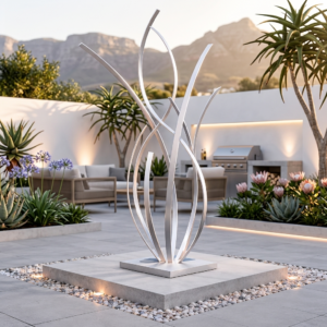 Modern wrought iron art sculpture in South Africa